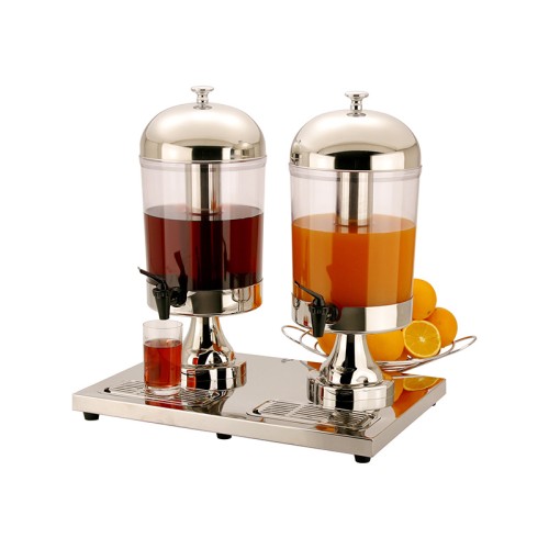 2x5L Stainless Steel Cold Beverage Dispenser for Buffet