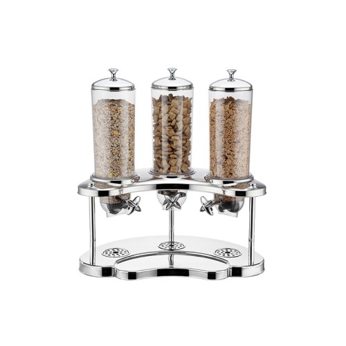 Triple Head Countertop Cereal Dispenser - Commercial Buffet Dry Food Dispenser