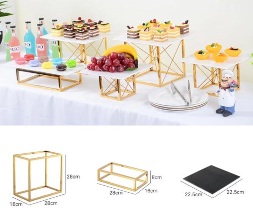 Modern Stainless Steel Dessert Display Stand | Stable Cake Stand for Catering Events