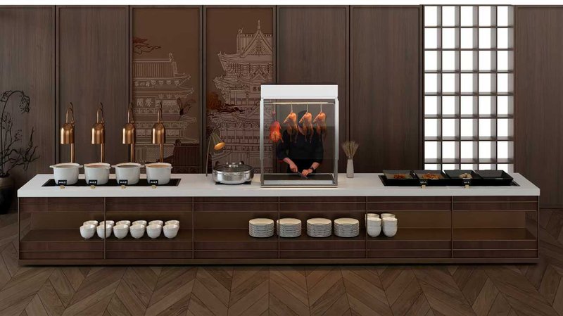 Commercial Buffet Stove in a Hotel Setting