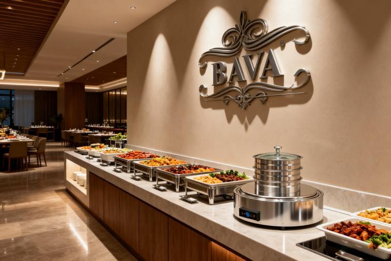 Chafing dish buffet setup