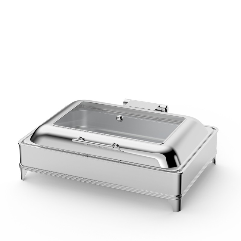 Stainless Steel Electric Buffet Warmer with Visible Window