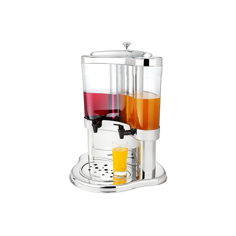 2x5L Stainless Steel Cold Beverage Dispenser for Buffet