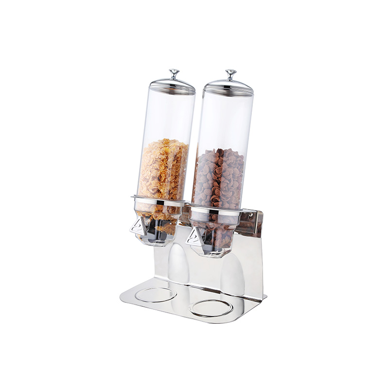 4.0L x 2 Stainless Steel Base Double Cereal Dispenser