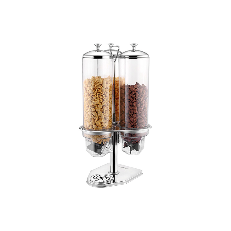 Rotating Triple Head Cereal Dispenser - Commercial Buffet Dry Food Dispenser
