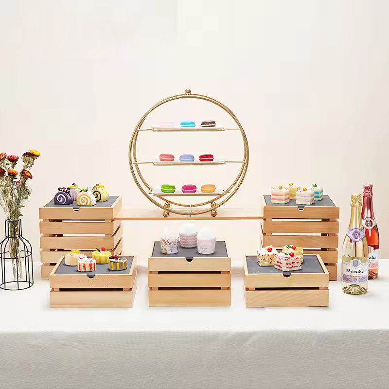 Wooden Multi-Tier Display Stand | Cake & Buffet Rack 主图