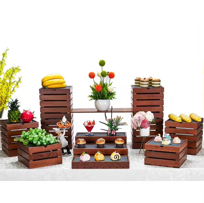 Modular Wooden Dessert Risers | For Weddings & Parties 主图