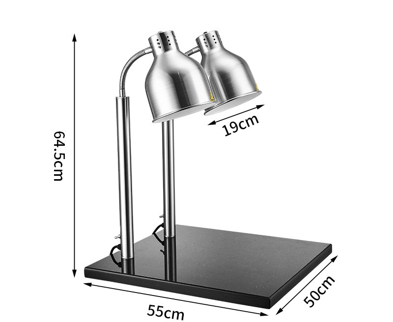 Double Head Marble Base Carving Lamp